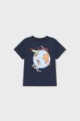 Бавовняна футболка для немовлят Mayoral колір синій з принтом (2936473)