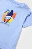 Бавовняна футболка для немовлят Mayoral з принтом колір блакитний (2936487)