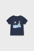Бавовняна футболка для немовлят Mayoral колір синій візерунок (2936515)
