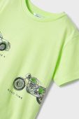 Дитяча бавовняна футболка Mayoral колір зелений з принтом (2936658)