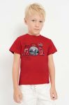 Дитяча бавовняна футболка Mayoral колір червоний з принтом (2936684)