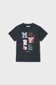 Дитяча бавовняна футболка Mayoral колір сірий з принтом (2936722)