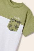 Дитяча бавовняна футболка Mayoral колір зелений з принтом (2936755)