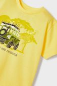 Дитяча бавовняна футболка Mayoral колір жовтий з принтом (2932365)