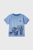 Дитяча бавовняна футболка Mayoral з принтом колір блакитний (2936795)