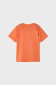 Дитяча бавовняна футболка Mayoral колір помаранчевий з принтом (2940412)