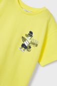 Дитяча бавовняна футболка Mayoral колір жовтий з принтом (2940443)