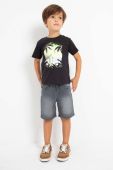 Дитяча бавовняна футболка Mayoral колір чорний з принтом (2940547)