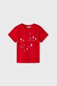 Дитяча бавовняна футболка Mayoral колір червоний з принтом (2940614)