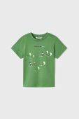 Дитяча бавовняна футболка Mayoral колір зелений з принтом (2940597)