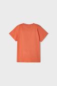 Дитяча бавовняна футболка Mayoral колір помаранчевий з принтом (2932472)