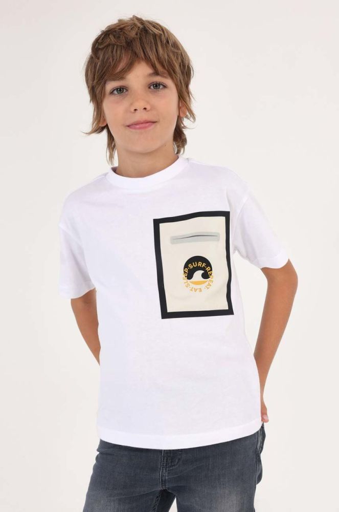 Дитяча футболка Mayoral колір білий з принтом (2940661)