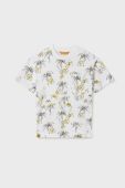 Дитяча бавовняна футболка Mayoral колір білий візерунок