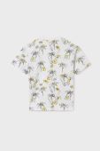 Дитяча бавовняна футболка Mayoral колір білий візерунок