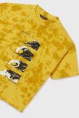 Дитяча бавовняна футболка Mayoral колір жовтий візерунок (2940778)