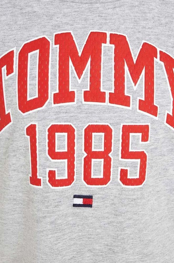 Дитяча бавовняна футболка Tommy Hilfiger колір сірий з принтом (3004760) фото 3