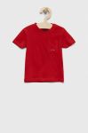 Дитяча бавовняна футболка Tommy Hilfiger колір червоний однотонний (3036907)