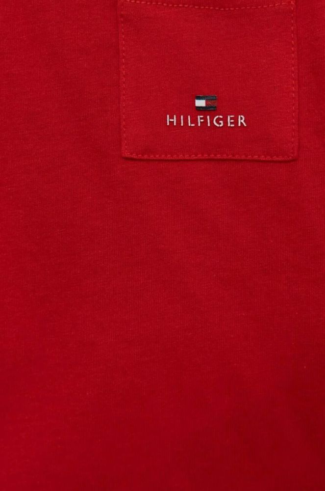 Дитяча бавовняна футболка Tommy Hilfiger колір червоний однотонний (3036907) фото 3