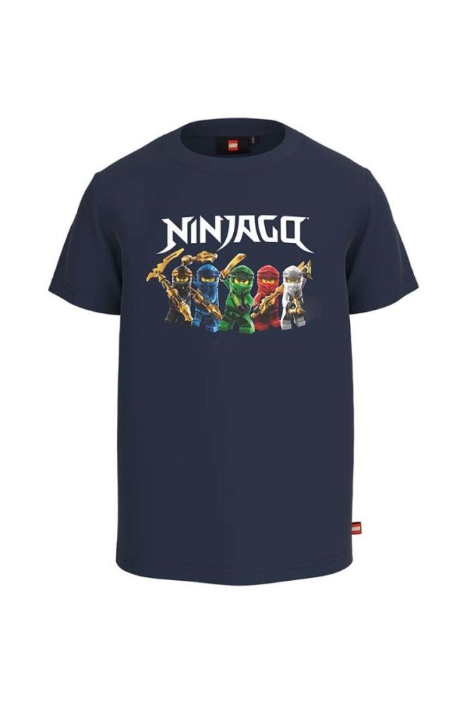 Дитяча бавовняна футболка Lego x Ninjago колір синій фото 2