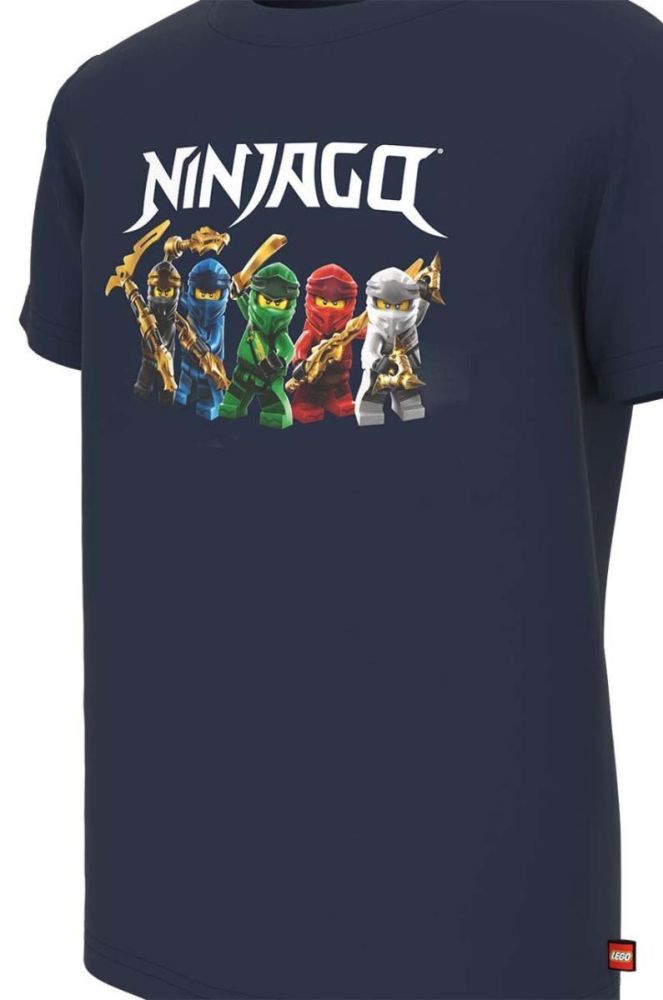 Дитяча бавовняна футболка Lego x Ninjago колір синій фото 4