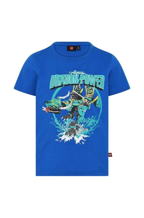 Дитяча бавовняна футболка Lego з принтом колір блакитний (3124407)