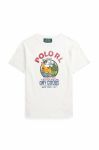 Дитяча футболка Polo Ralph Lauren колір бежевий з принтом (3046633)
