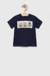 Бавовняна футболка для немовлят Birba&Trybeyond колір синій з аплікацією