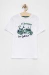 Дитяча бавовняна футболка Birba&Trybeyond колір білий з принтом (3099736)