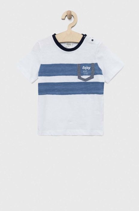 Бавовняна футболка для немовлят Birba&Trybeyond візерунок колір блакитний