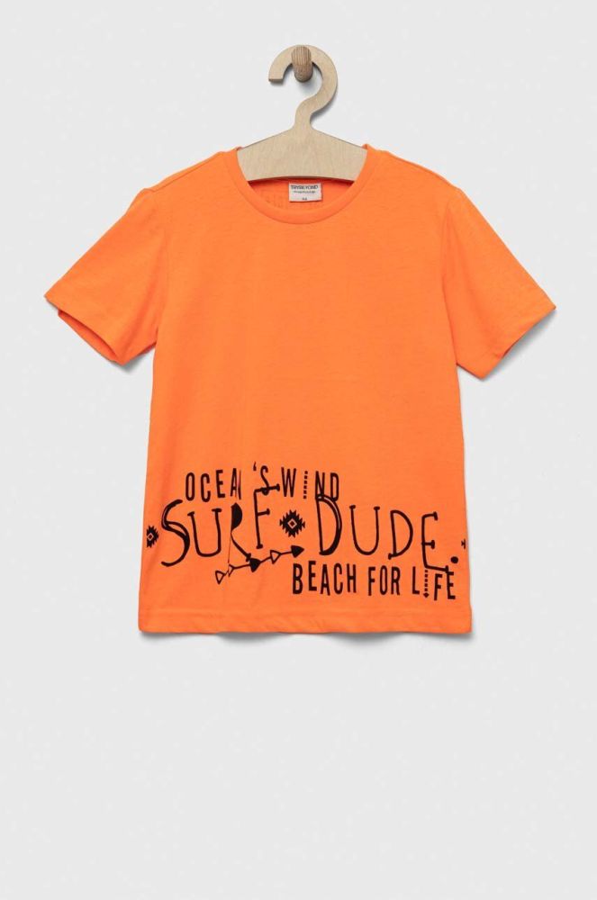 Дитяча футболка Birba&Trybeyond колір помаранчевий з принтом (3218822)