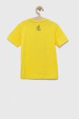 Дитяча бавовняна футболка Birba&Trybeyond колір жовтий з принтом (3218393)