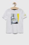 Дитяча бавовняна футболка Birba&Trybeyond колір білий з принтом (3220928)