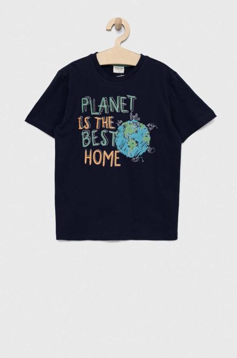 Дитяча бавовняна футболка Birba&Trybeyond колір синій з принтом (3096015)