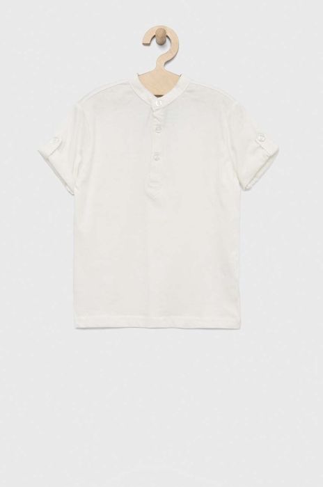 Дитяча бавовняна футболка Birba&Trybeyond колір білий з аплікацією (3096020)