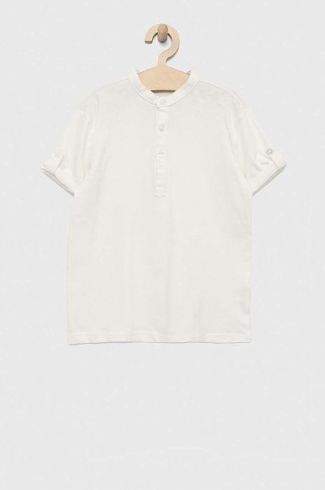 Дитяча бавовняна футболка Birba&Trybeyond колір білий з аплікацією (3096024)