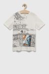 Дитяча бавовняна футболка Birba&Trybeyond колір білий з принтом (3219884)