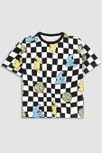 Дитяча бавовняна футболка Coccodrillo колір чорний візерунок (3046728)