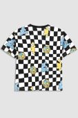 Дитяча бавовняна футболка Coccodrillo колір чорний візерунок (3046728)