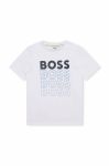 Дитяча бавовняна футболка BOSS колір білий з принтом (3058973)