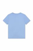 Дитяча бавовняна футболка BOSS з принтом колір блакитний (3058974)