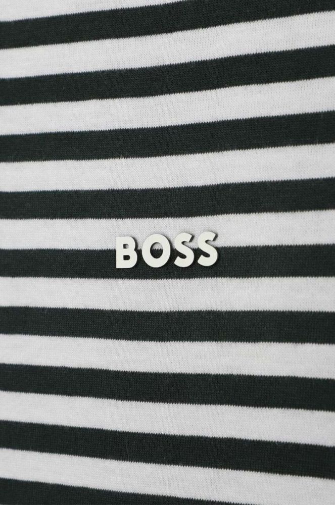 Дитяча бавовняна футболка BOSS колір білий візерунок (3197560) фото 3