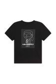Дитяча бавовняна футболка Karl Lagerfeld колір чорний з принтом (3072210)