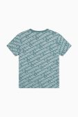 Дитяча бавовняна футболка Karl Lagerfeld колір зелений візерунок (3072230)