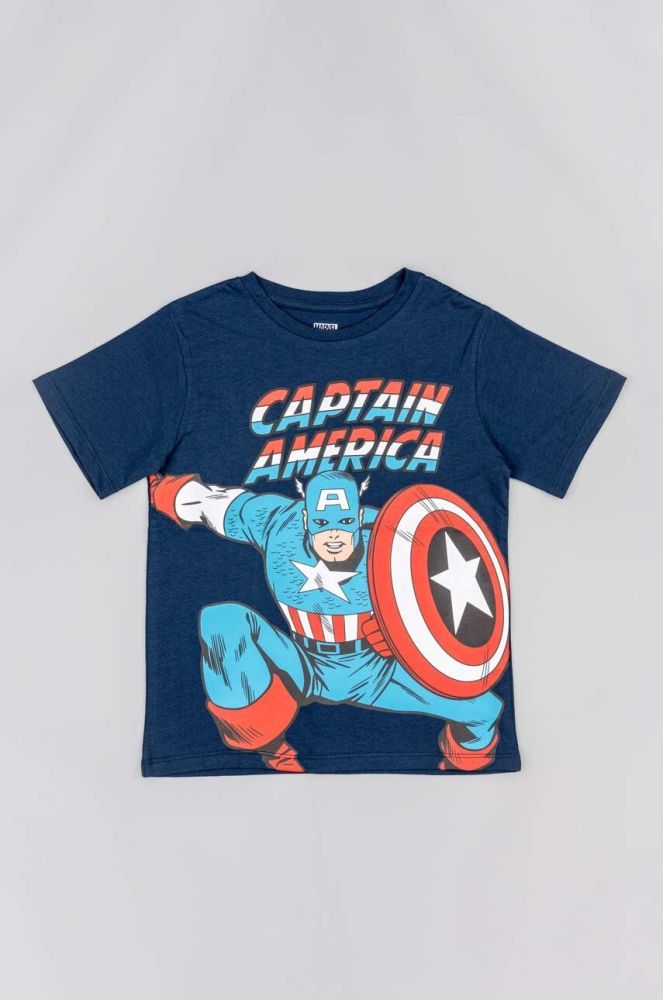 Дитяча бавовняна футболка zippy x Marvel колір синій з принтом (3120001)
