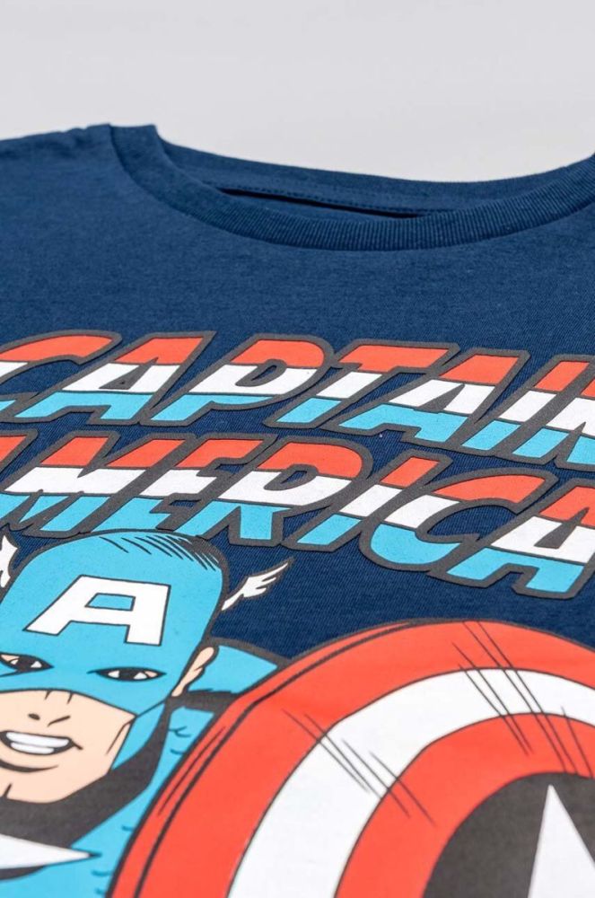 Дитяча бавовняна футболка zippy x Marvel колір синій з принтом (3120001) фото 4