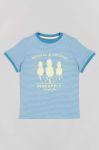 Дитяча бавовняна футболка zippy з принтом колір блакитний (3124470)