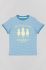 Дитяча бавовняна футболка zippy з принтом колір блакитний (3124470)