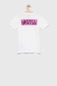 Дитяча бавовняна футболка Quiksilver колір білий з принтом (3046751)