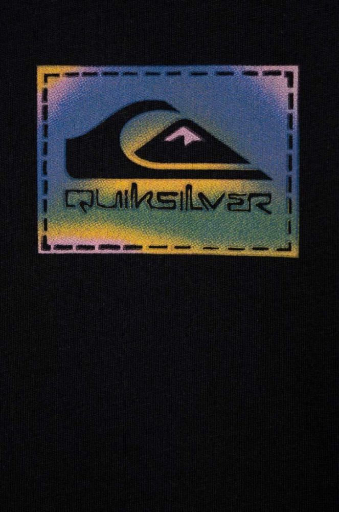 Дитяча бавовняна футболка Quiksilver колір чорний візерунок (3083403) фото 3