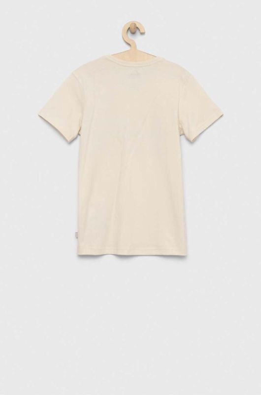 Дитяча бавовняна футболка Quiksilver колір бежевий з принтом (3046756) фото 2